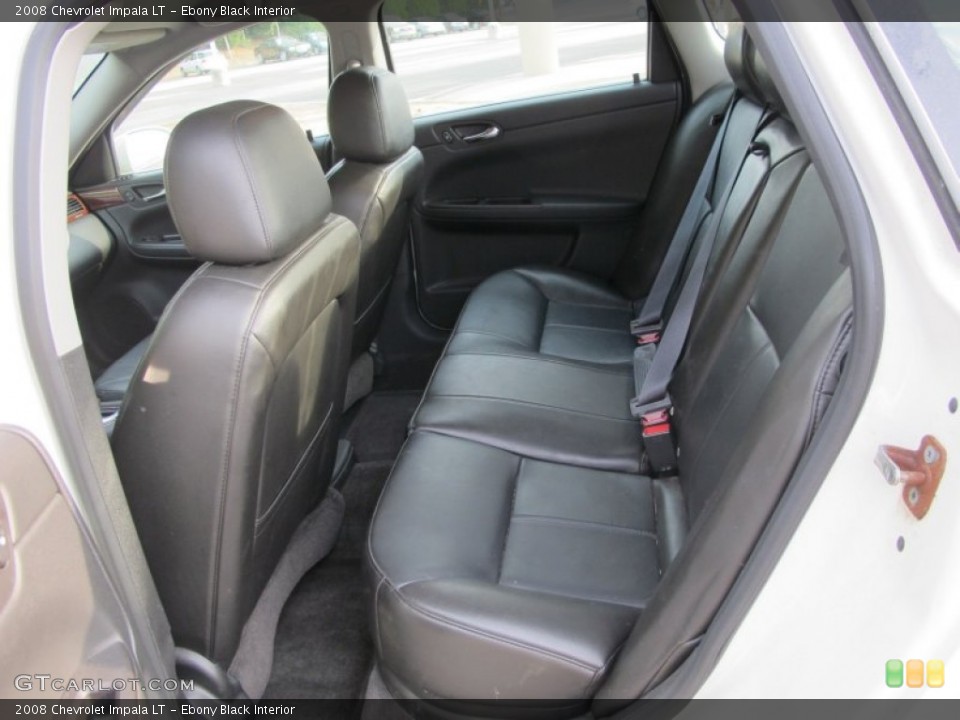 Ebony Black Interior Rear Seat for the 2008 Chevrolet Impala LT #63014555