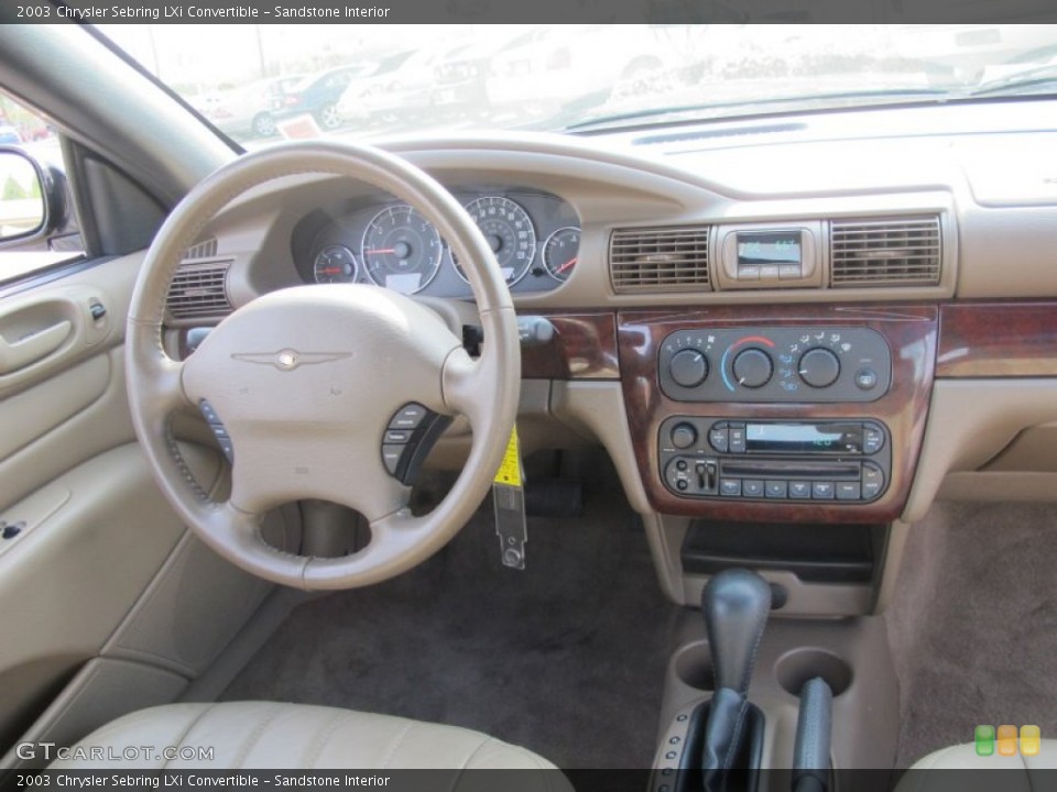 Sandstone Interior Dashboard for the 2003 Chrysler Sebring LXi Convertible #63015761