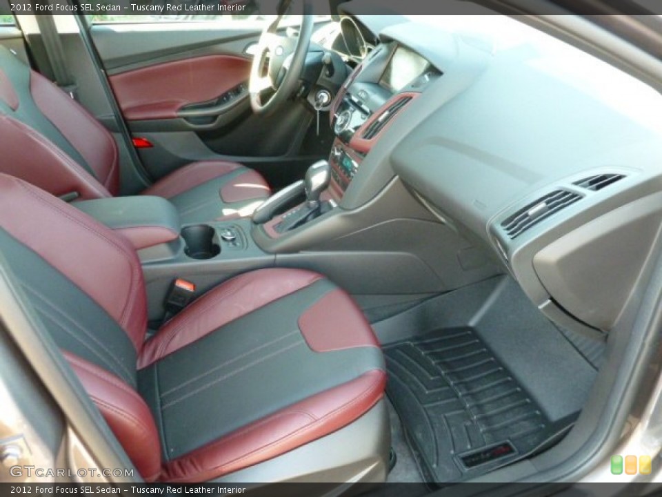 Tuscany Red Leather Interior Photo for the 2012 Ford Focus SEL Sedan #63019760