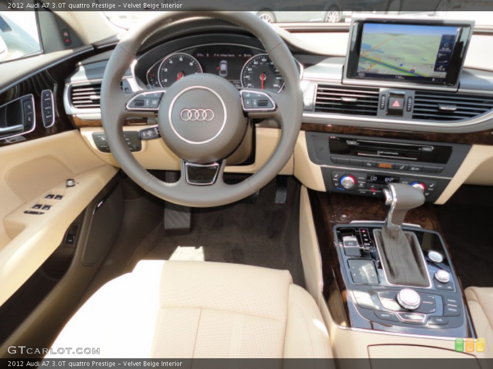 Velvet Beige Interior Dashboard for the 2012 Audi A7 3.0T quattro Prestige #63021377