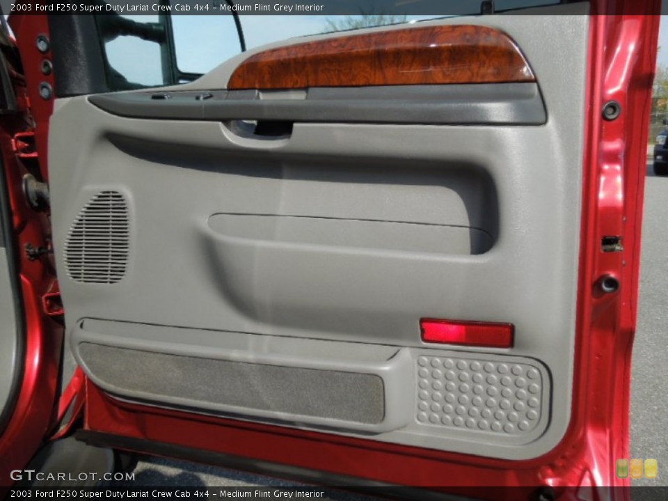 Medium Flint Grey Interior Door Panel for the 2003 Ford F250 Super Duty Lariat Crew Cab 4x4 #63024461