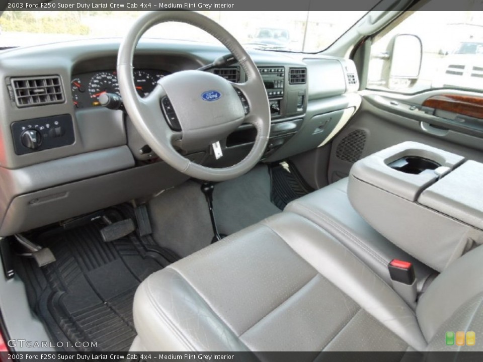 Medium Flint Grey Interior Prime Interior for the 2003 Ford F250 Super Duty Lariat Crew Cab 4x4 #63024479
