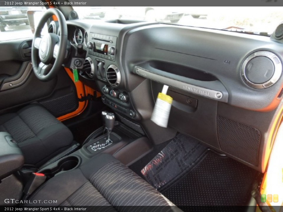Black Interior Dashboard for the 2012 Jeep Wrangler Sport S 4x4 #63024623