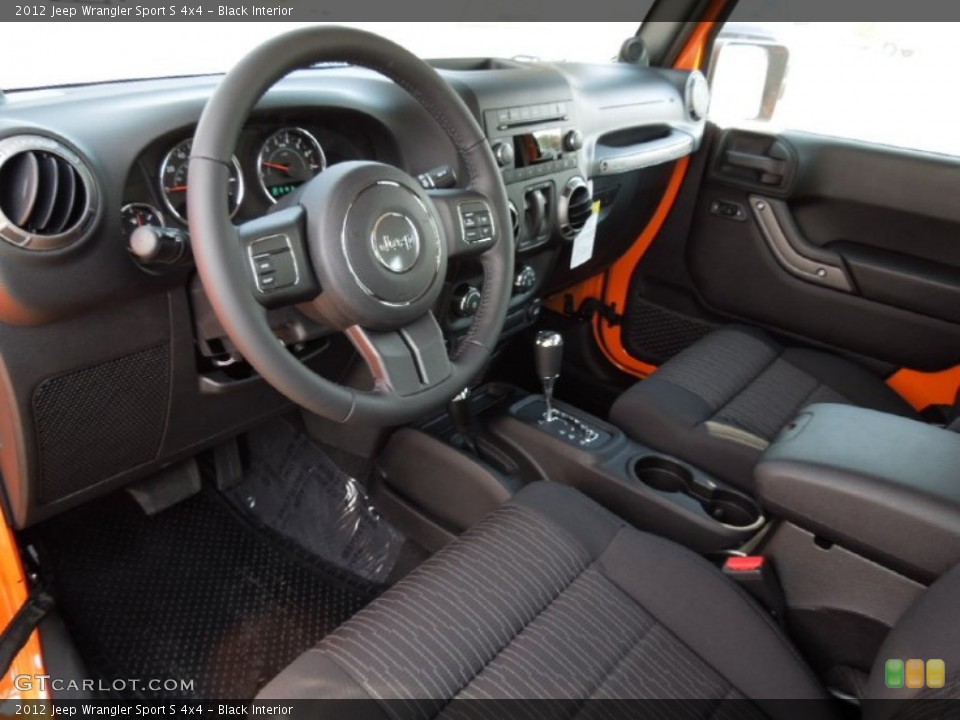 Black Interior Prime Interior for the 2012 Jeep Wrangler Sport S 4x4 #63024654
