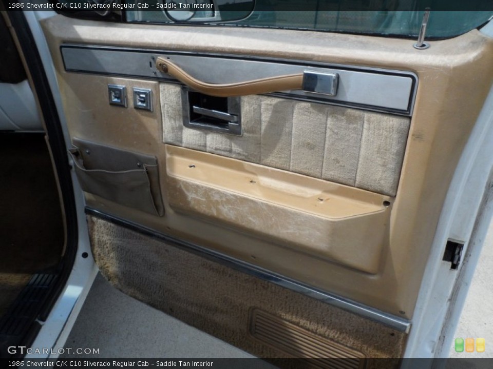 Saddle Tan Interior Door Panel for the 1986 Chevrolet C/K C10 Silverado Regular Cab #63027054