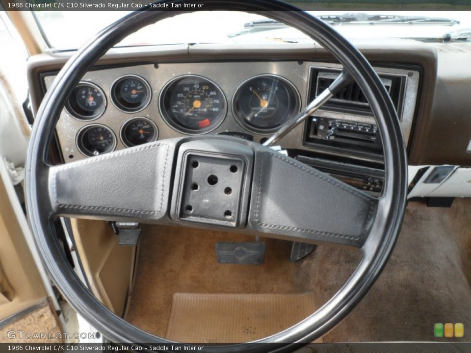 Saddle Tan Interior Steering Wheel for the 1986 Chevrolet C/K C10 Silverado Regular Cab #63027087