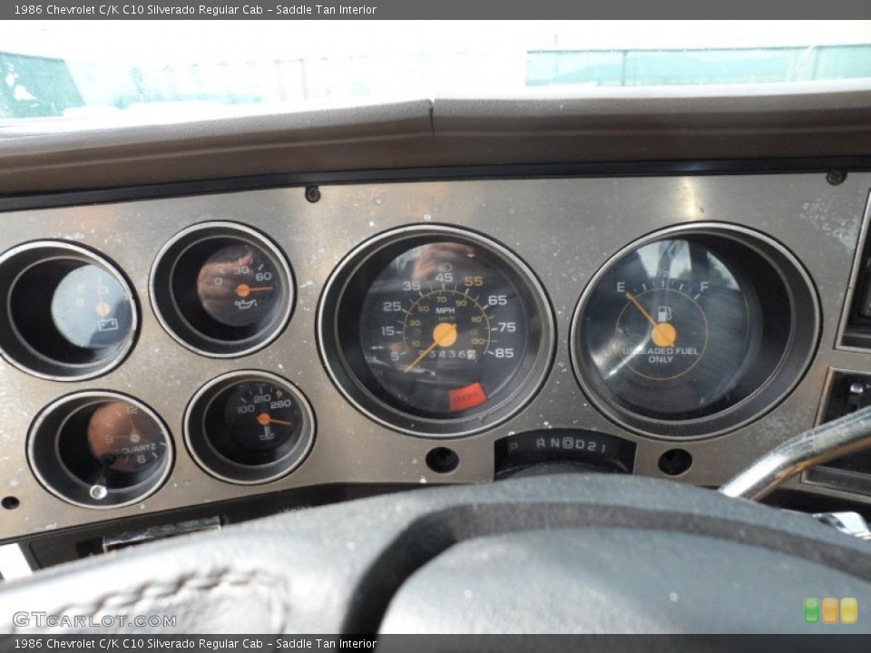 Saddle Tan Interior Gauges for the 1986 Chevrolet C/K C10 Silverado Regular Cab #63027105
