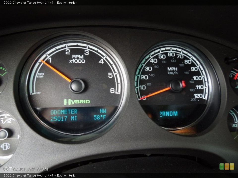 Ebony Interior Gauges for the 2011 Chevrolet Tahoe Hybrid 4x4 #63035121