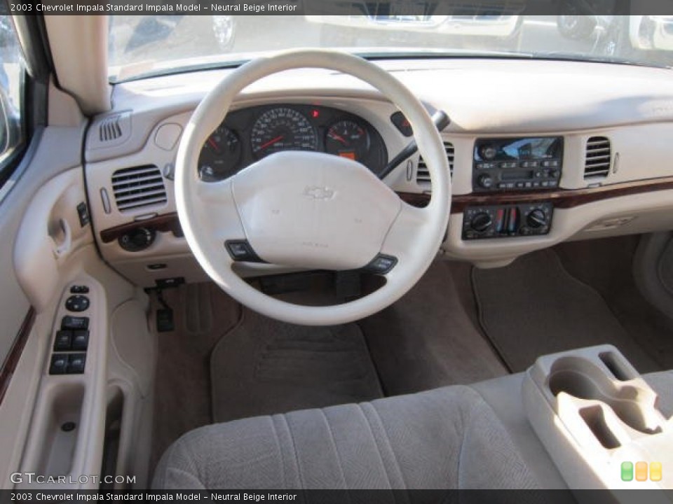 Neutral Beige Interior Dashboard for the 2003 Chevrolet Impala  #63035301