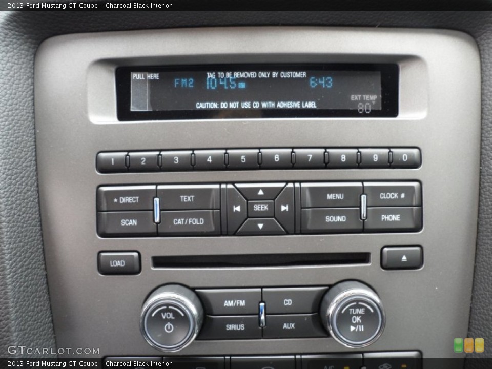 Charcoal Black Interior Controls for the 2013 Ford Mustang GT Coupe #63039466
