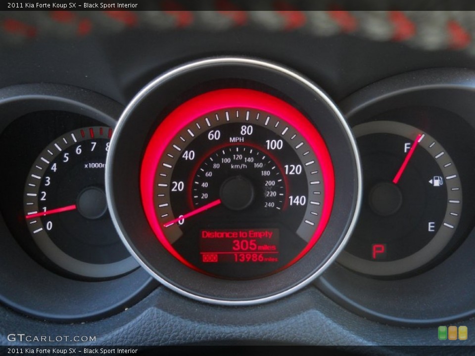 Black Sport Interior Gauges for the 2011 Kia Forte Koup SX #63040888