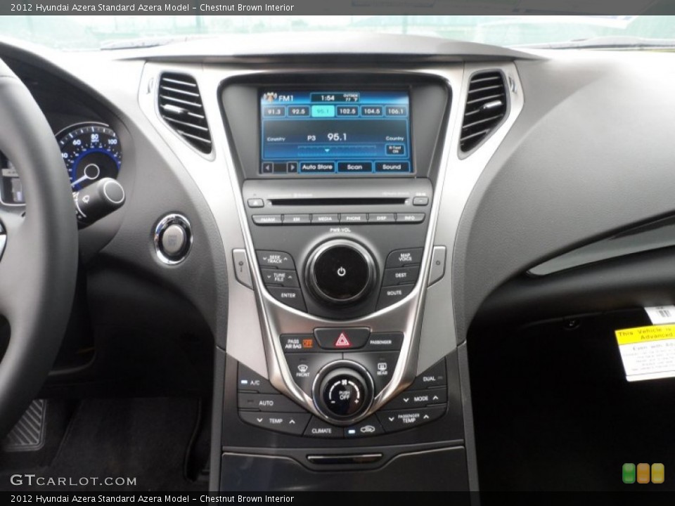 Chestnut Brown Interior Controls for the 2012 Hyundai Azera  #63042517