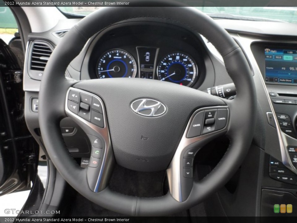 Chestnut Brown Interior Steering Wheel for the 2012 Hyundai Azera  #63042574