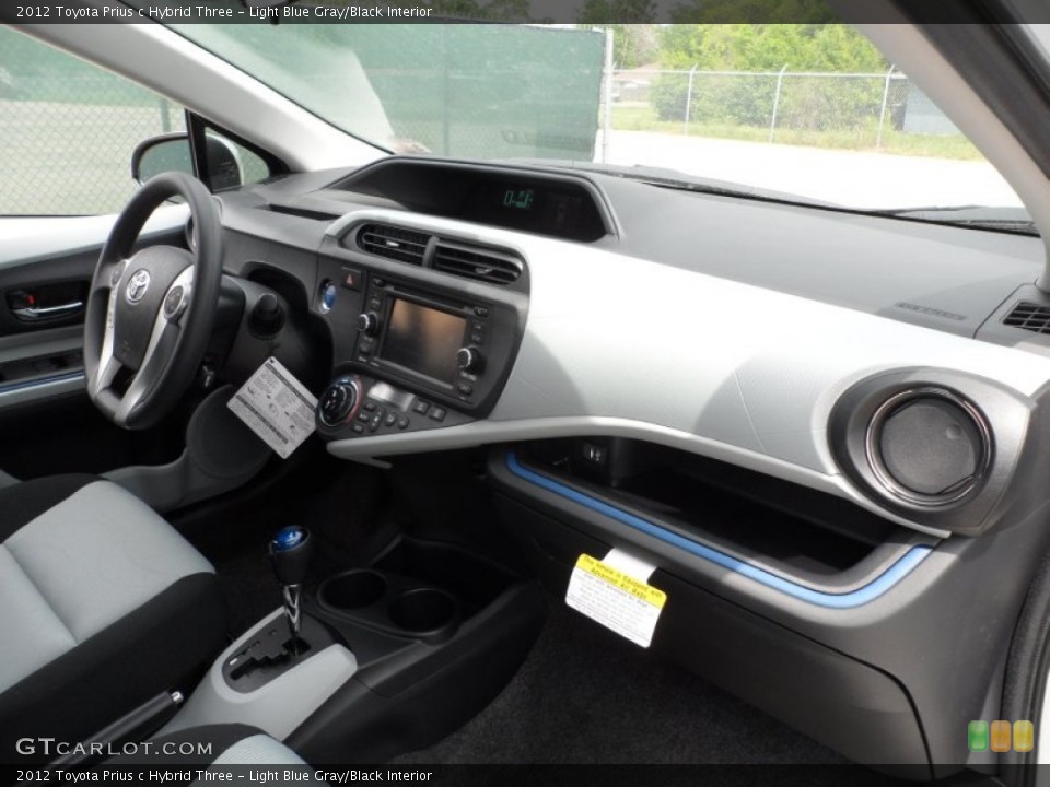 Light Blue Gray/Black Interior Dashboard for the 2012 Toyota Prius c Hybrid Three #63042784
