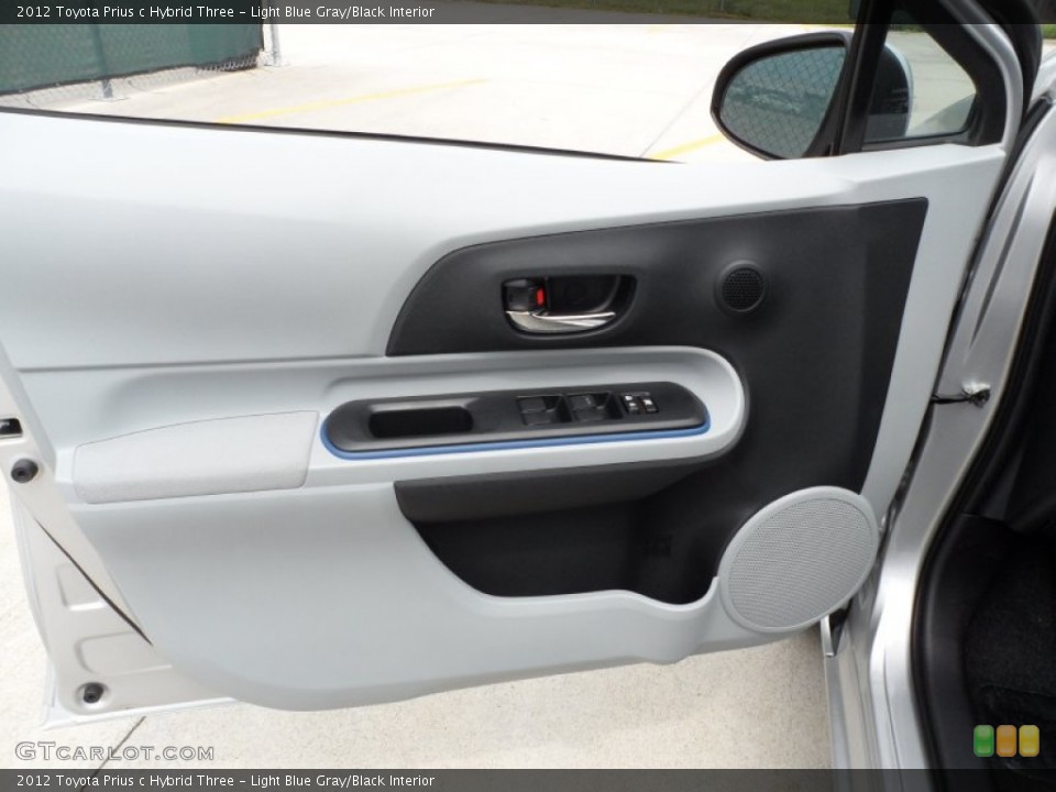 Light Blue Gray/Black Interior Door Panel for the 2012 Toyota Prius c Hybrid Three #63042819