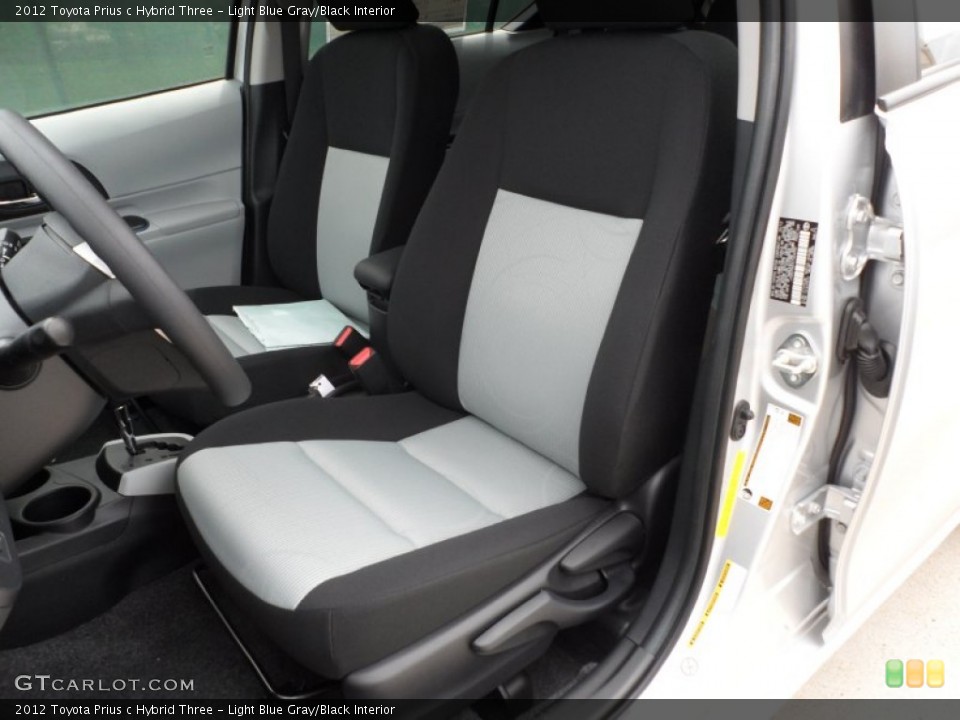 Light Blue Gray/Black Interior Photo for the 2012 Toyota Prius c Hybrid Three #63042838