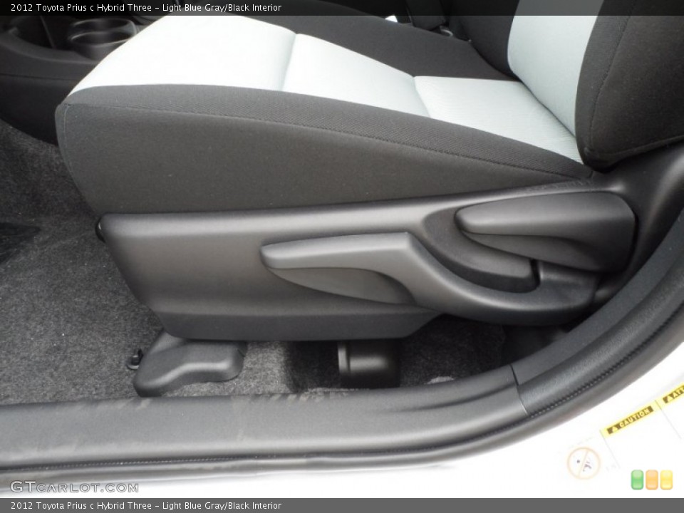 Light Blue Gray/Black Interior Front Seat for the 2012 Toyota Prius c Hybrid Three #63042847