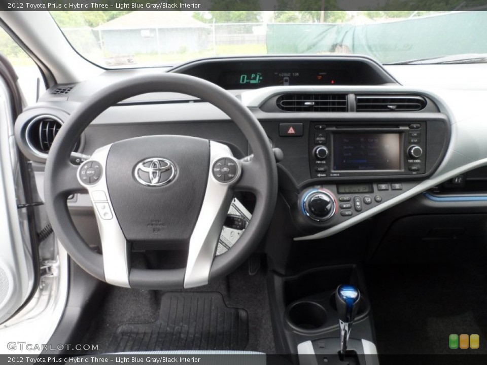 Light Blue Gray/Black Interior Dashboard for the 2012 Toyota Prius c Hybrid Three #63042856