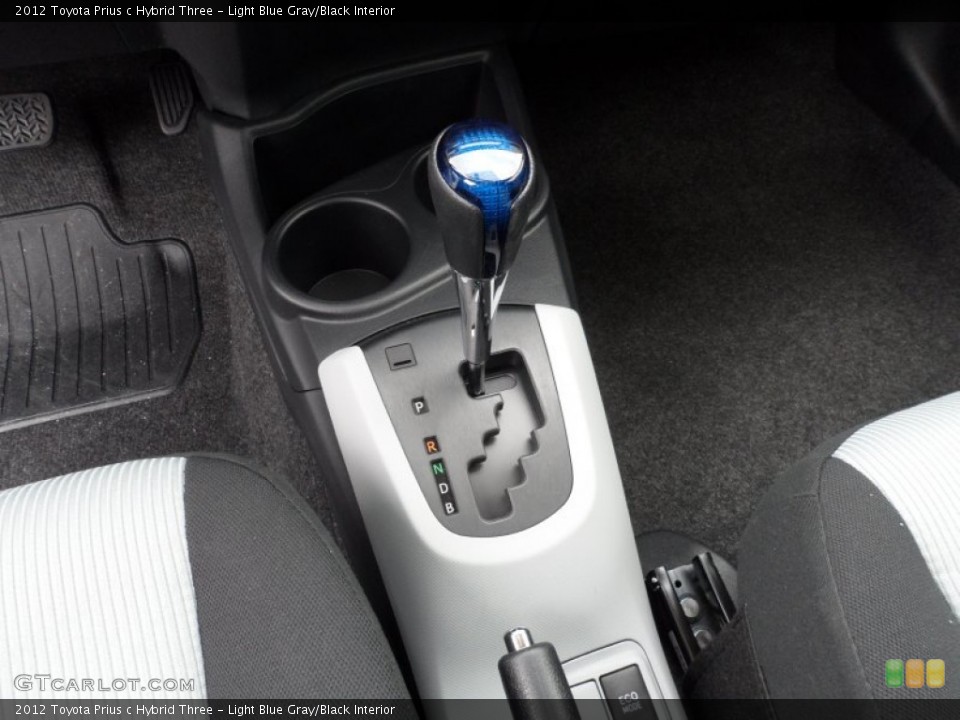 Light Blue Gray/Black Interior Transmission for the 2012 Toyota Prius c Hybrid Three #63042902