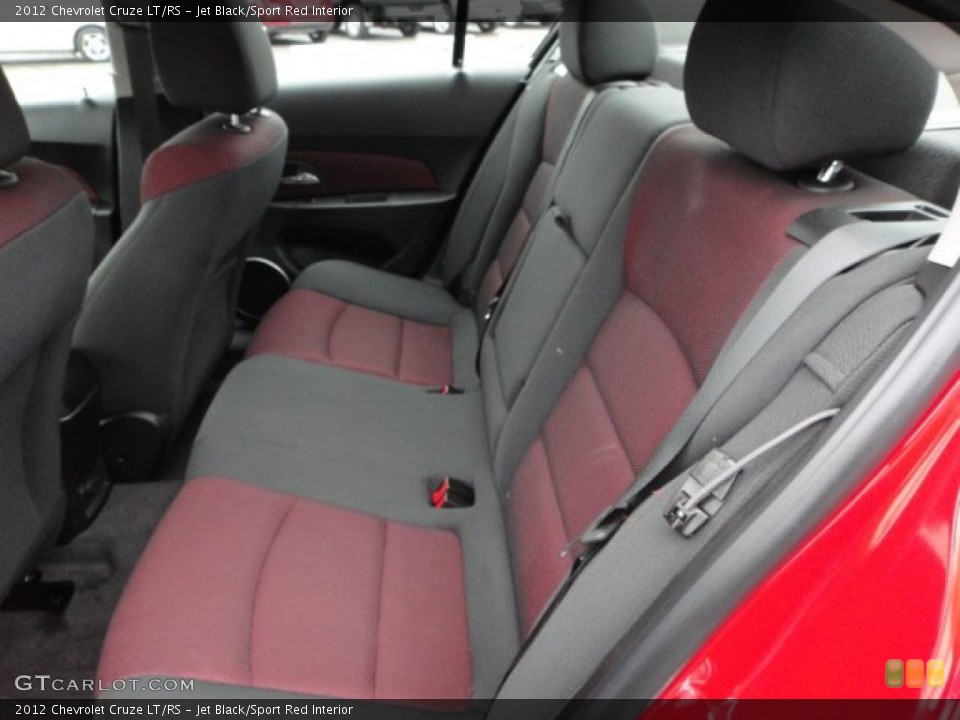 Jet Black/Sport Red Interior Rear Seat for the 2012 Chevrolet Cruze LT/RS #63046999