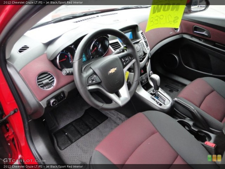 Jet Black/Sport Red Interior Prime Interior for the 2012 Chevrolet Cruze LT/RS #63047034