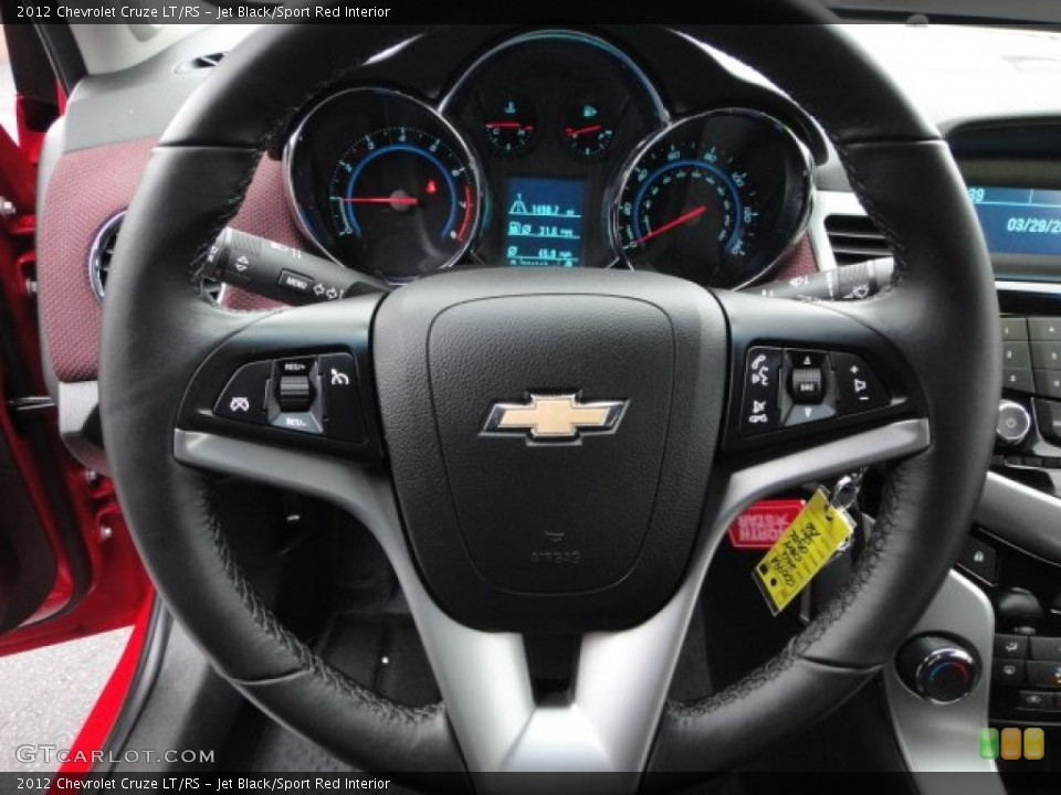 Jet Black/Sport Red Interior Steering Wheel for the 2012 Chevrolet Cruze LT/RS #63047051