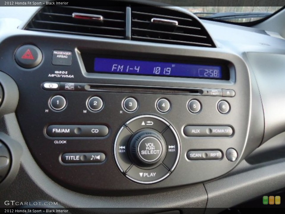 Black Interior Controls for the 2012 Honda Fit Sport #63049491