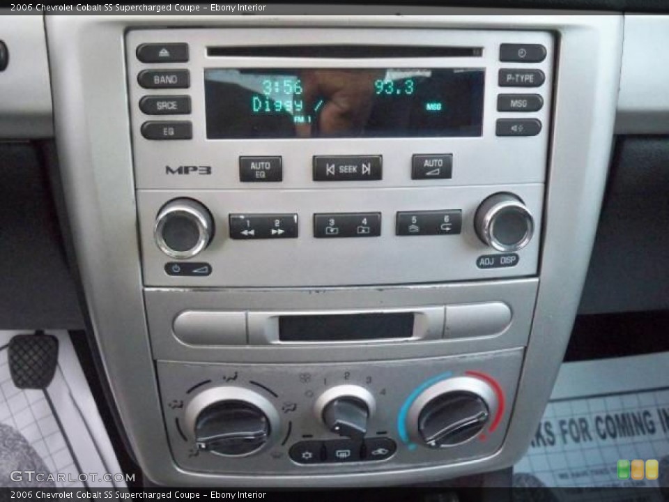 Ebony Interior Controls for the 2006 Chevrolet Cobalt SS Supercharged Coupe #63051427
