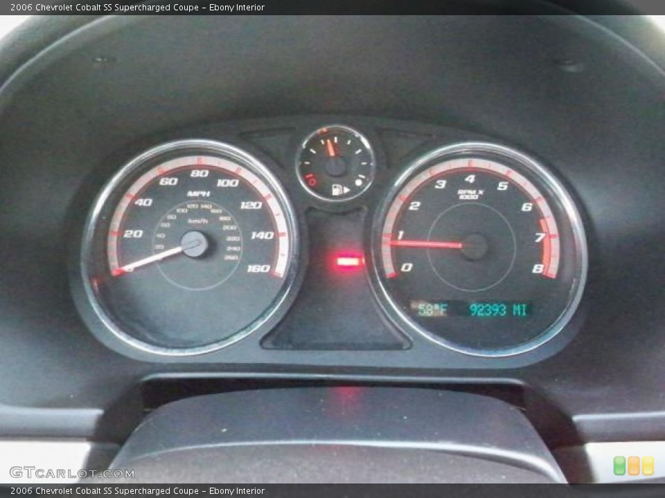 Ebony Interior Gauges for the 2006 Chevrolet Cobalt SS Supercharged Coupe #63051451