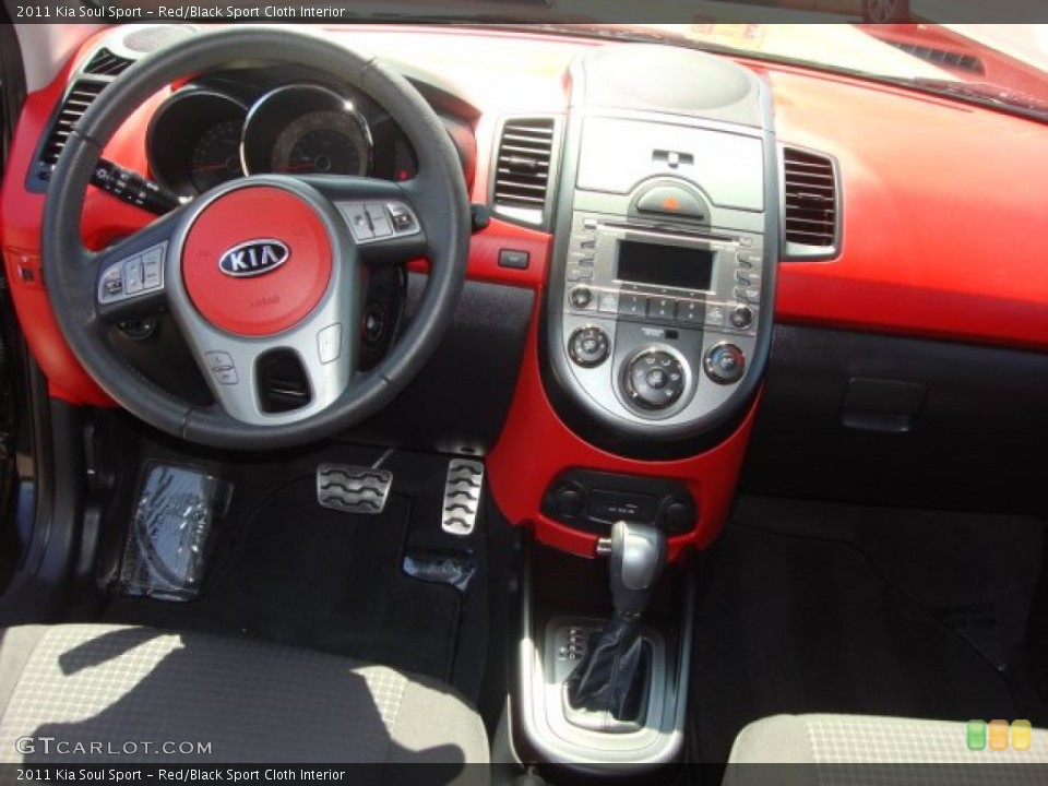 Red/Black Sport Cloth Interior Dashboard for the 2011 Kia Soul Sport #63052595