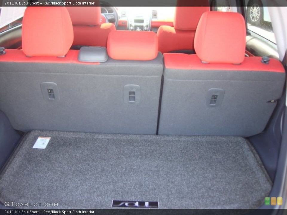Red/Black Sport Cloth Interior Trunk for the 2011 Kia Soul Sport #63052603