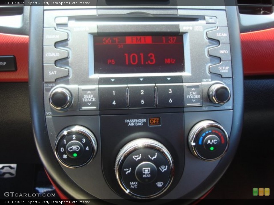Red/Black Sport Cloth Interior Controls for the 2011 Kia Soul Sport #63052635