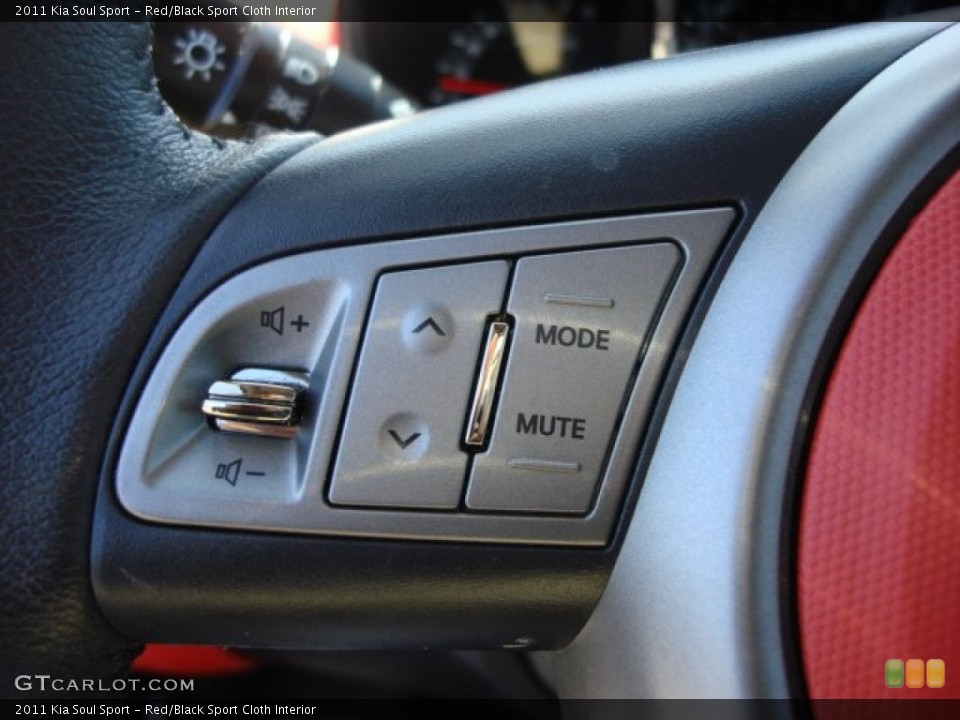Red/Black Sport Cloth Interior Controls for the 2011 Kia Soul Sport #63052669