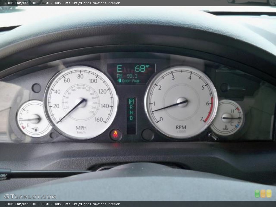 Dark Slate Gray/Light Graystone Interior Gauges for the 2006 Chrysler 300 C HEMI #63055750