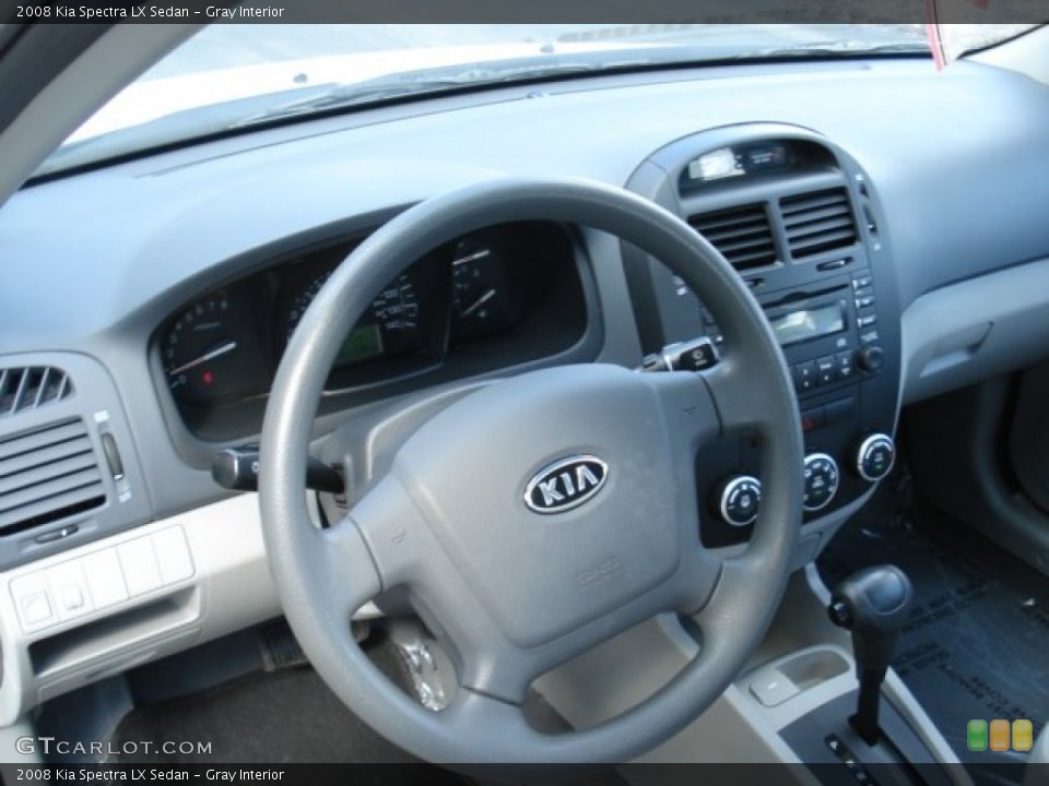 Gray Interior Steering Wheel for the 2008 Kia Spectra LX Sedan #63056371
