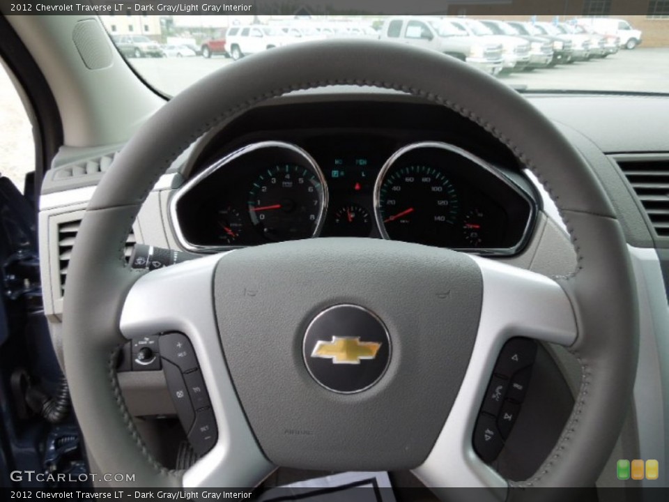 Dark Gray/Light Gray Interior Steering Wheel for the 2012 Chevrolet Traverse LT #63058339