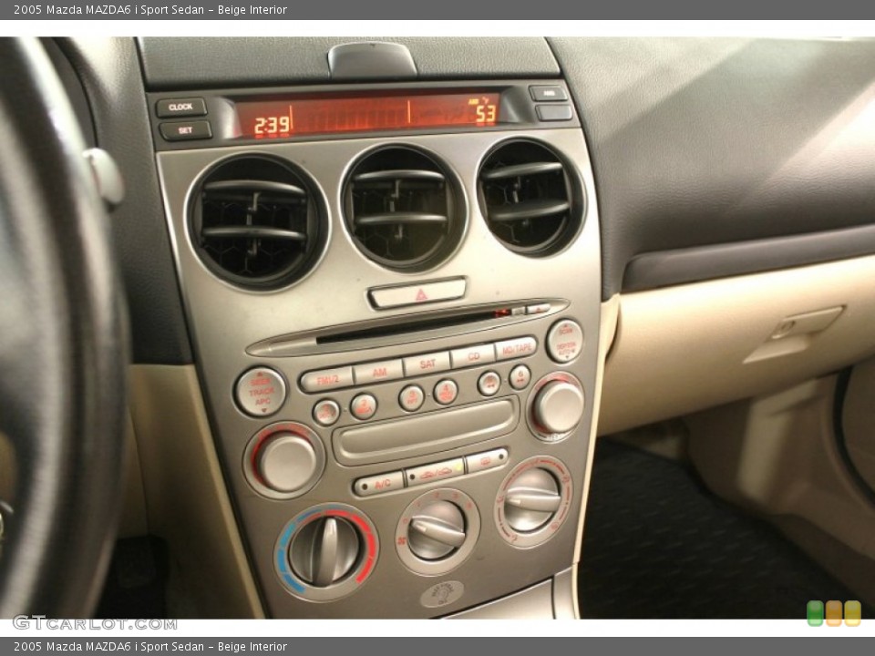 Beige Interior Controls for the 2005 Mazda MAZDA6 i Sport Sedan #63058917