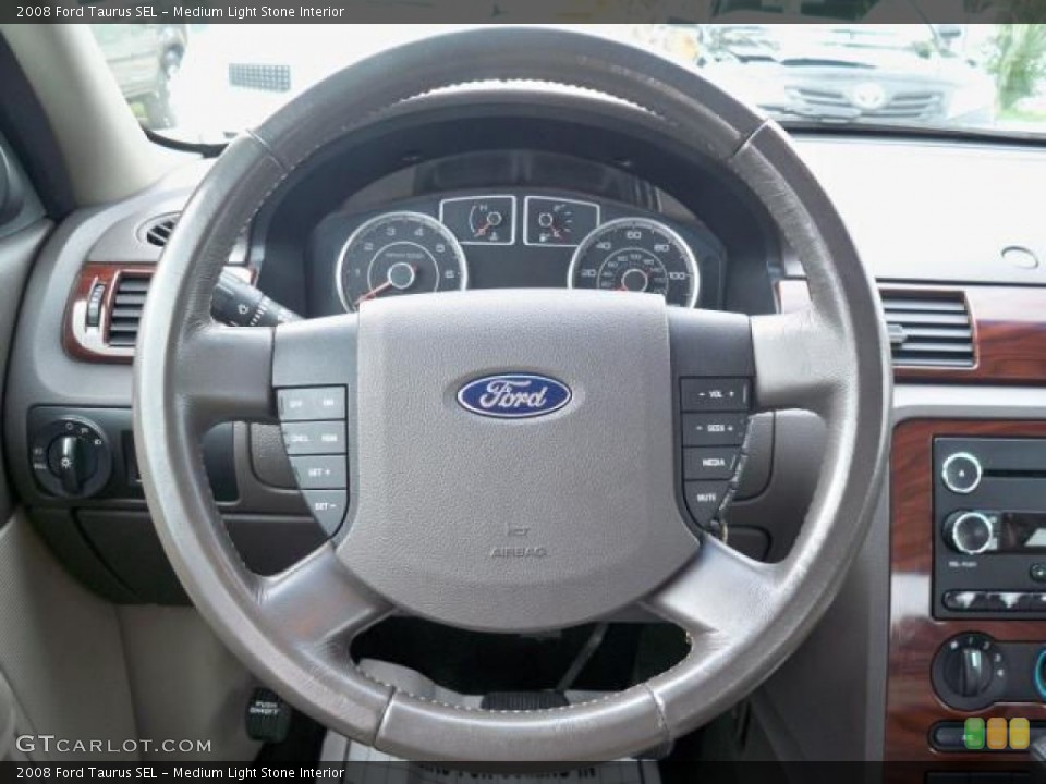 Medium Light Stone Interior Steering Wheel for the 2008 Ford Taurus SEL #63059774