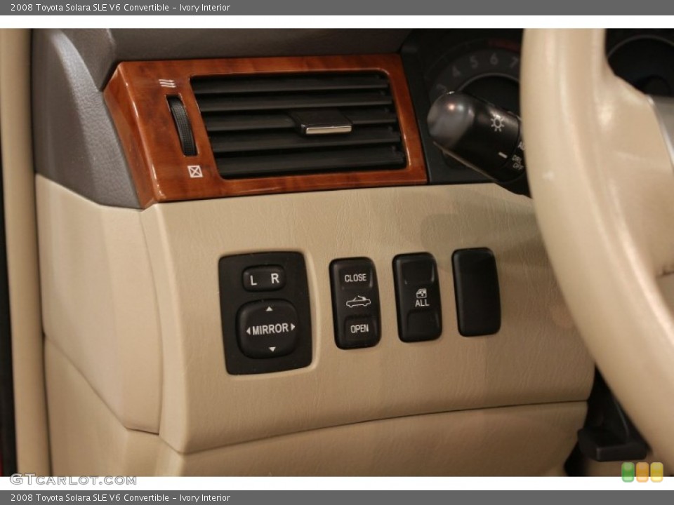Ivory Interior Controls for the 2008 Toyota Solara SLE V6 Convertible #63062449