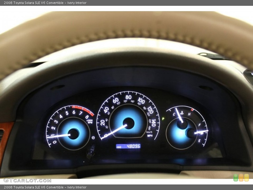 Ivory Interior Gauges for the 2008 Toyota Solara SLE V6 Convertible #63062482