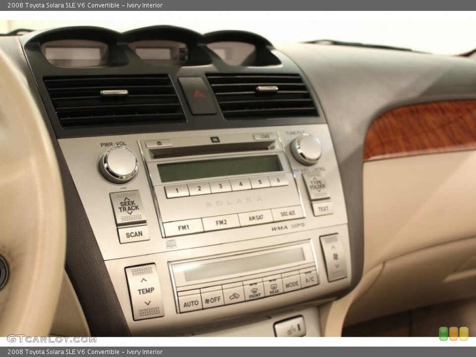 Ivory Interior Controls for the 2008 Toyota Solara SLE V6 Convertible #63062495