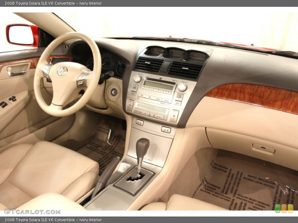 Ivory Interior Dashboard for the 2008 Toyota Solara SLE V6 Convertible #63062536