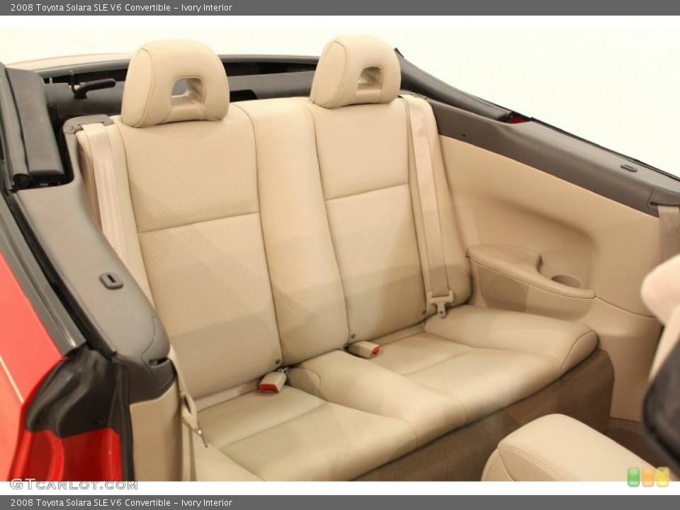 Ivory Interior Rear Seat for the 2008 Toyota Solara SLE V6 Convertible #63062563