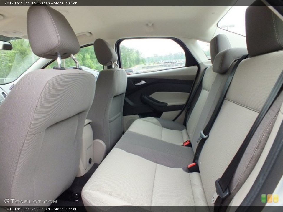 Stone Interior Rear Seat for the 2012 Ford Focus SE Sedan #63062962
