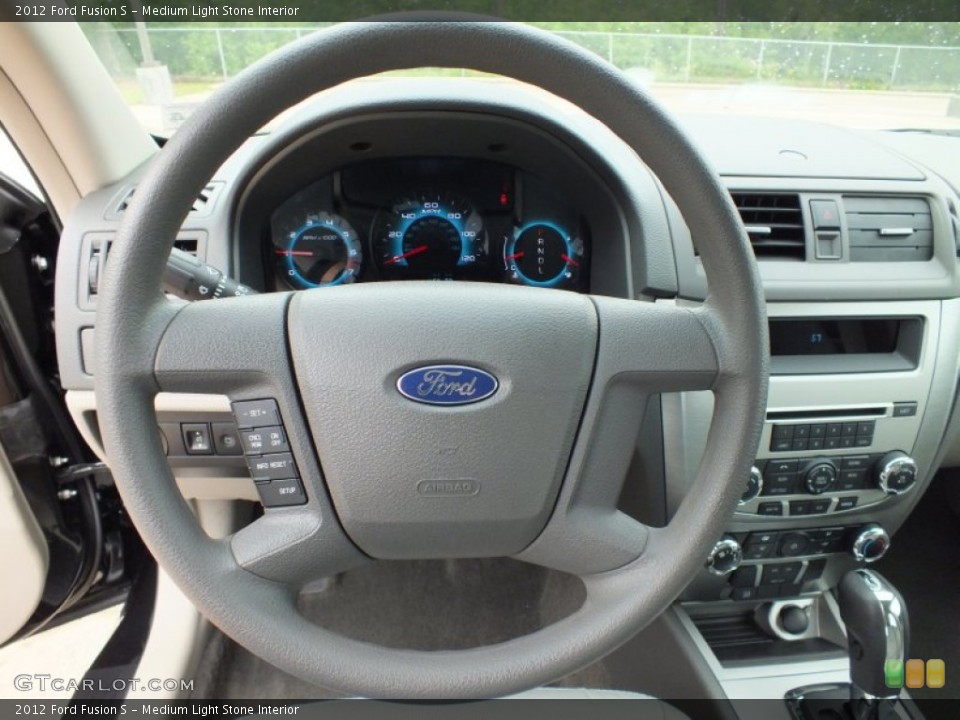 Medium Light Stone Interior Steering Wheel for the 2012 Ford Fusion S #63063526