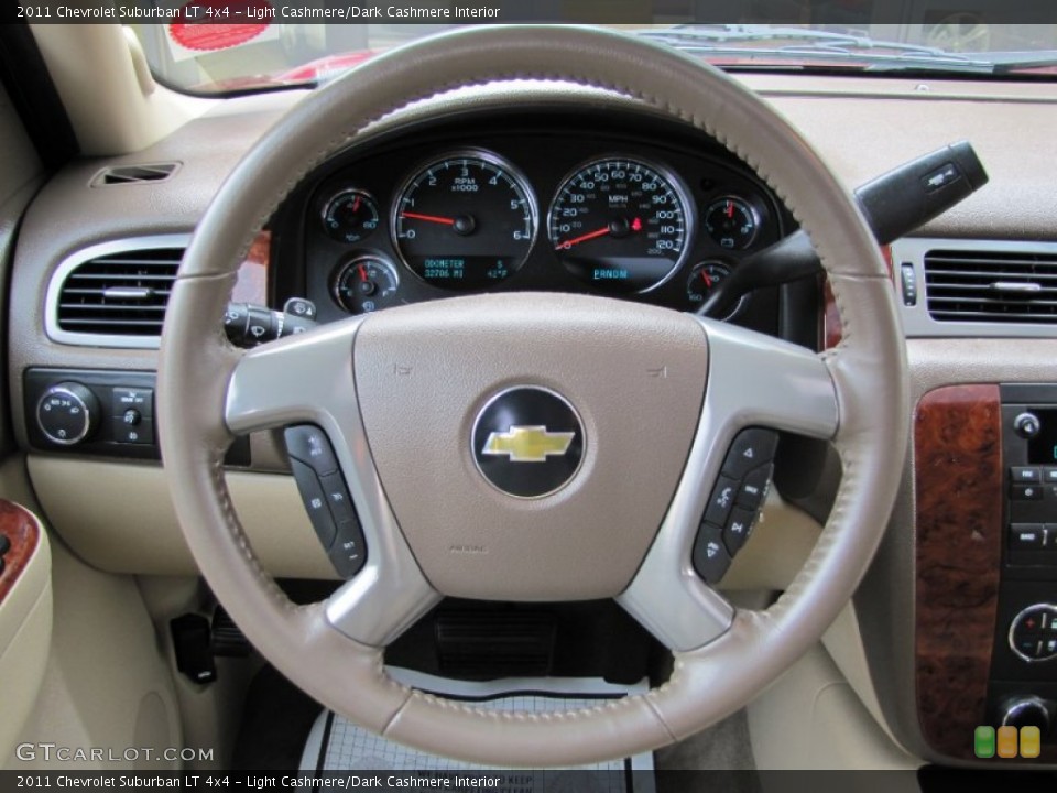 Light Cashmere/Dark Cashmere Interior Steering Wheel for the 2011 Chevrolet Suburban LT 4x4 #63065961