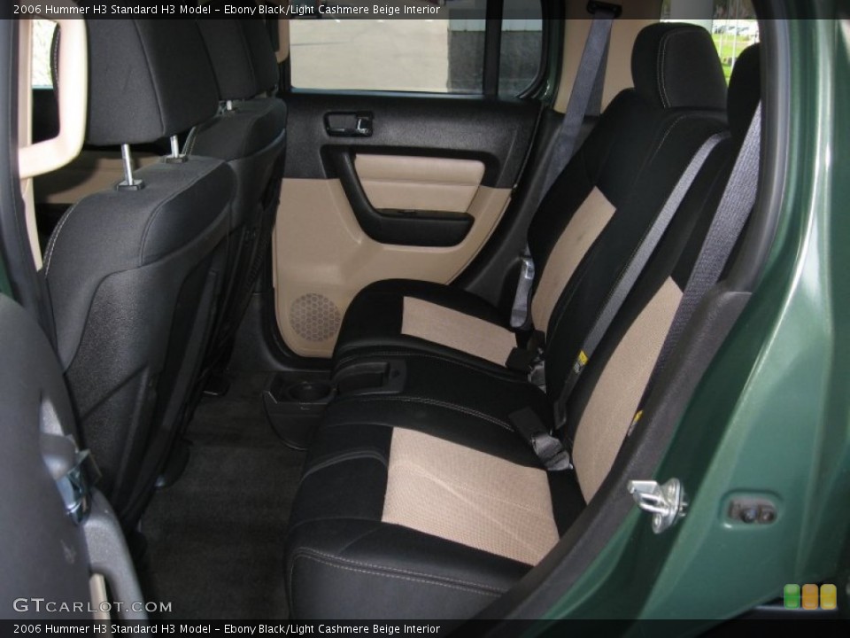 Ebony Black/Light Cashmere Beige Interior Rear Seat for the 2006 Hummer H3  #63066655