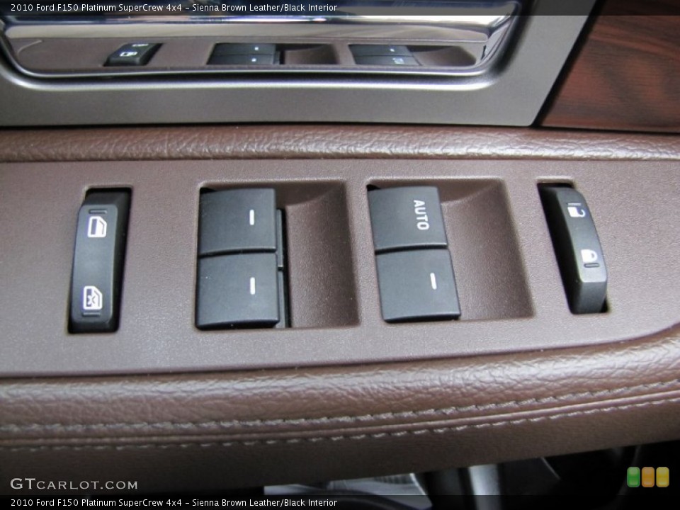 Sienna Brown Leather/Black Interior Controls for the 2010 Ford F150 Platinum SuperCrew 4x4 #63067039