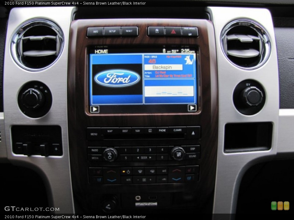 Sienna Brown Leather/Black Interior Controls for the 2010 Ford F150 Platinum SuperCrew 4x4 #63067069