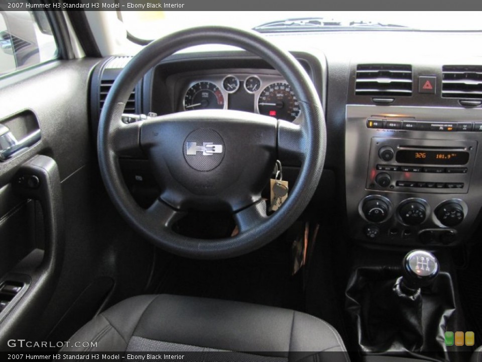 Ebony Black Interior Steering Wheel for the 2007 Hummer H3  #63067309